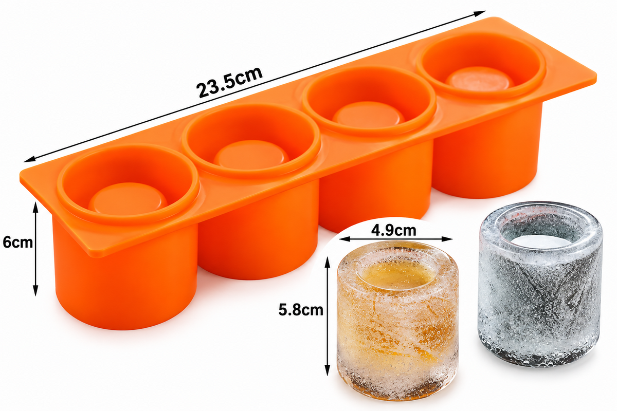4 Cavity Round Silicone Mould for Mini Planters Candle Making Resin Art and DIY Craft Projects