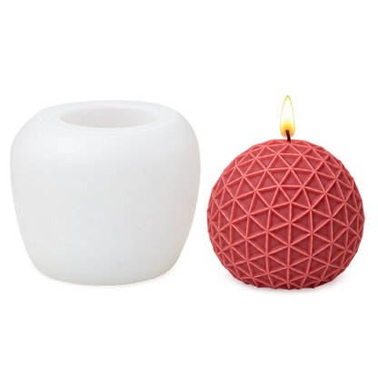 3D Geometric Sphere Silicone Candle Mold  DIY Scented Aroma Candles Home Decor