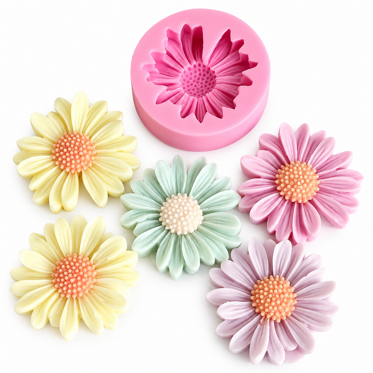 3D Daisy Flower Silicone Mould for Candle Making Soap Resin Art & DIY Crafts