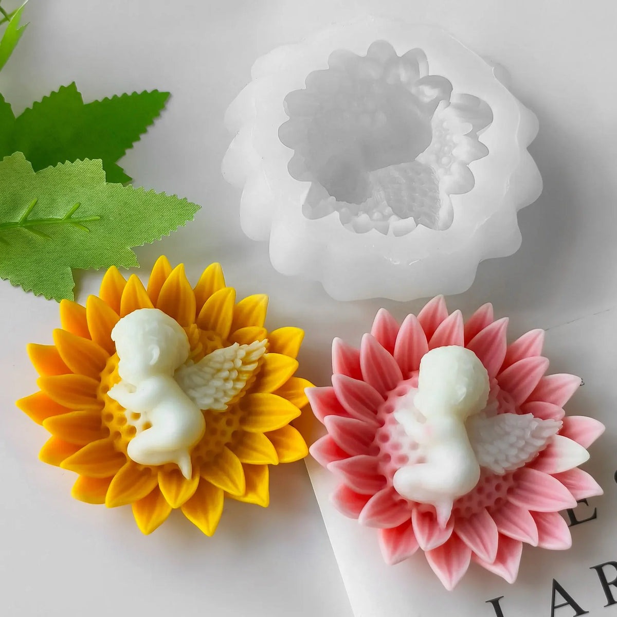 3D Sunflower Angel Baby Silicone Mold Candle Making Soap Cake Decoration & DIY Gifts