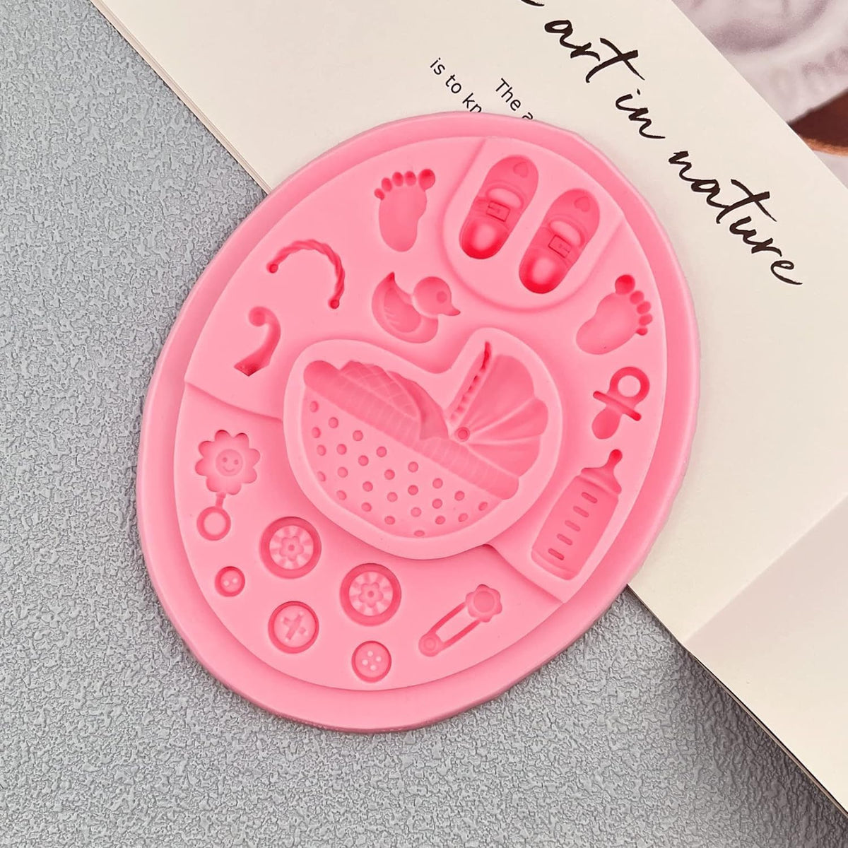 Baby Stroller Silicone Mould Cake Decoration Cupcake Candy Cookies Polymer Clay