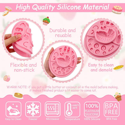 Baby Stroller Silicone Mould Cake Decoration Cupcake Candy Cookies Polymer Clay