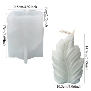 3D Large Leaf Silicone Candle Mold Decorative Candles Home Décor & Handmade Crafts
