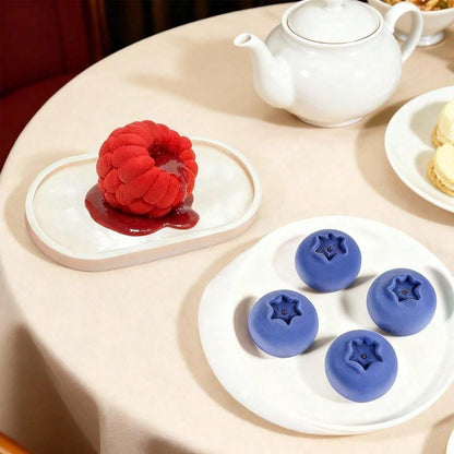 6 Cavity Blueberry Shape Silicone Mousse Cake Mold Candy Pudding Jelly Frosting