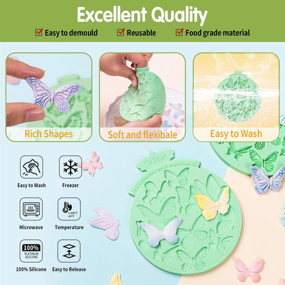 Butterfly Silicone Mould for Cake Decoration Chocolate Candy Soap Candle