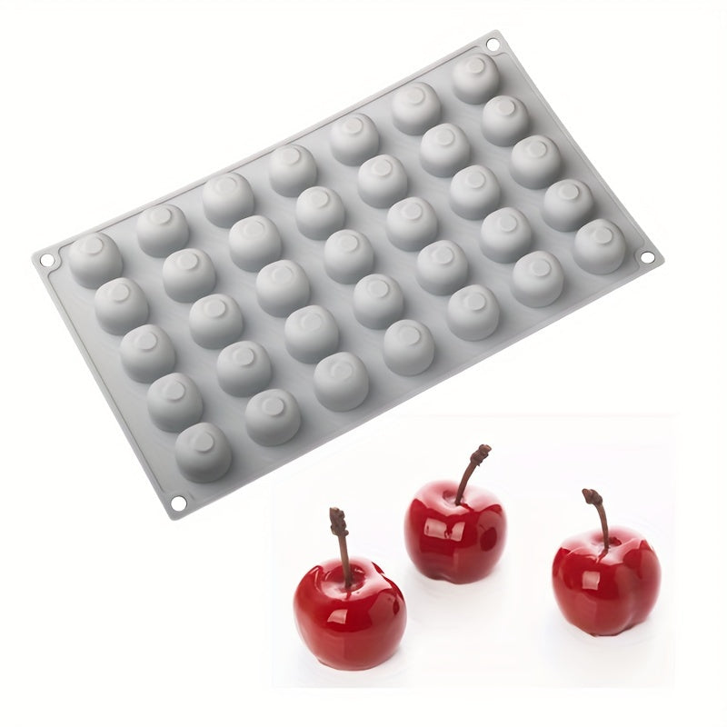 35 Cavity Cherry Silicone Mould for Chocolate Candy Cake Decoration and Homemad Dessert