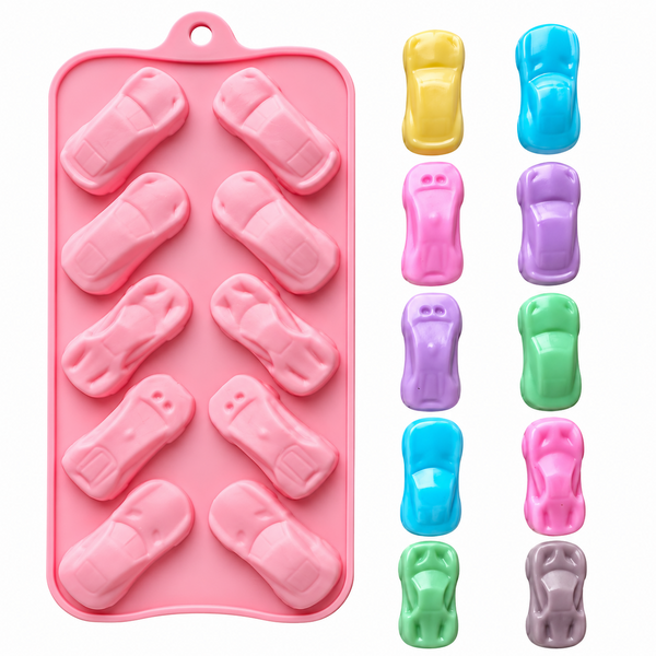 Sports Racing Car Silicone Mold for Chocolate Jelly Candy Gummies and Cake Decoration