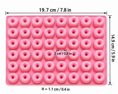 48 Cavity Mini Donut Silicone Mould for Chocolate Candy Jelly Baking