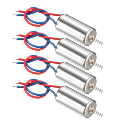 20X08mm (4 Motor + 6 Propeller) Coreless Motor DC 3.7V High Speed 51000RPM Micro Coreless Motor with Propeller High-Speed Mini Multi Copter Quadcopter