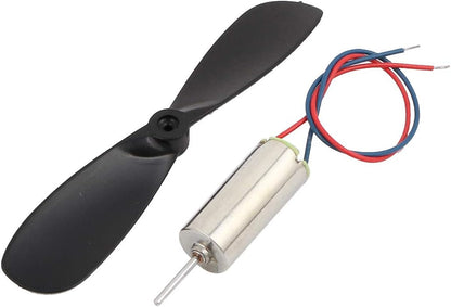 20X08mm (4 Motor + 6 Propeller) Coreless Motor DC 3.7V High Speed 51000RPM Micro Coreless Motor with Propeller High-Speed Mini Multi Copter Quadcopter