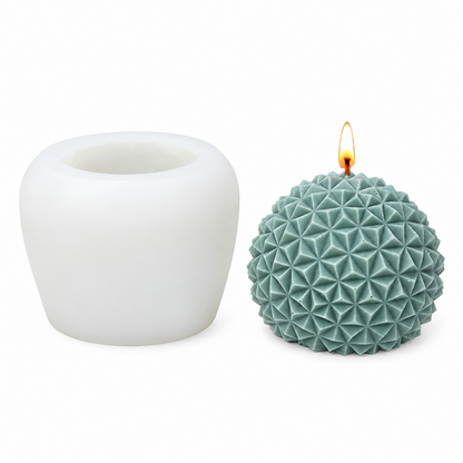 3D Geometric Diamond Sphere Silicone Candle Mold DIY Home Decor Handmade Gifts & Crafts