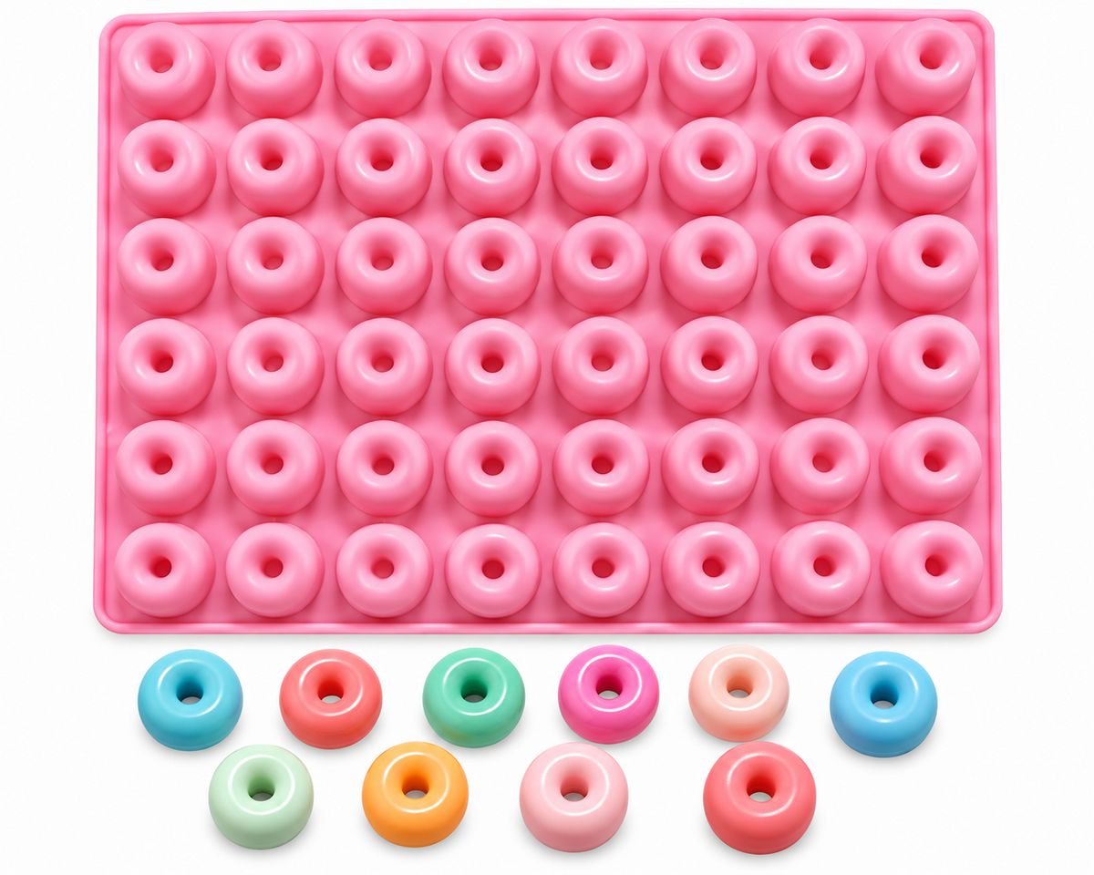 48 Cavity Mini Donut Silicone Mould for Chocolate Candy Jelly Baking