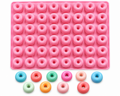 48 Cavity Mini Donut Silicone Mould for Chocolate Candy Jelly Baking