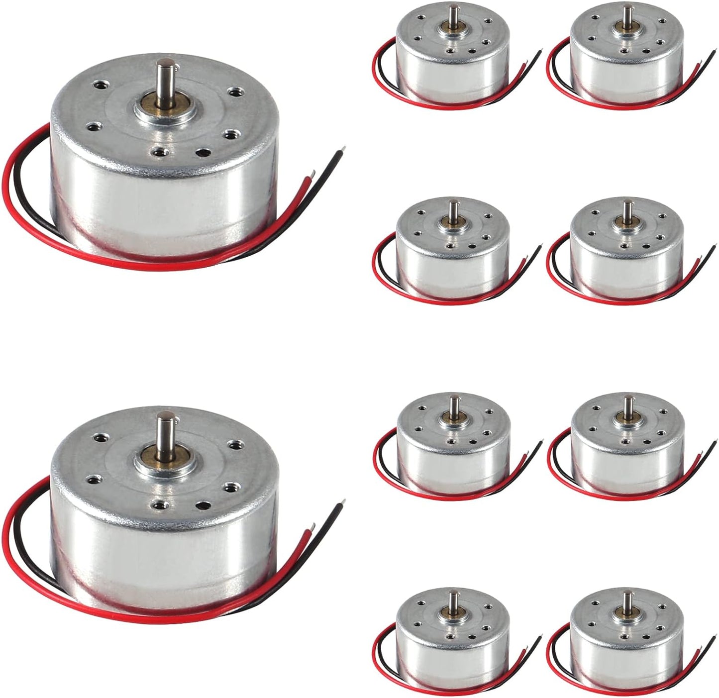 4 Pcs Flat Cylinder DC Motor 5V to 12VRC Toys High Speed (Heavy Load) Helicopter Use Project For Generate Electricity, Wind Energy Power House