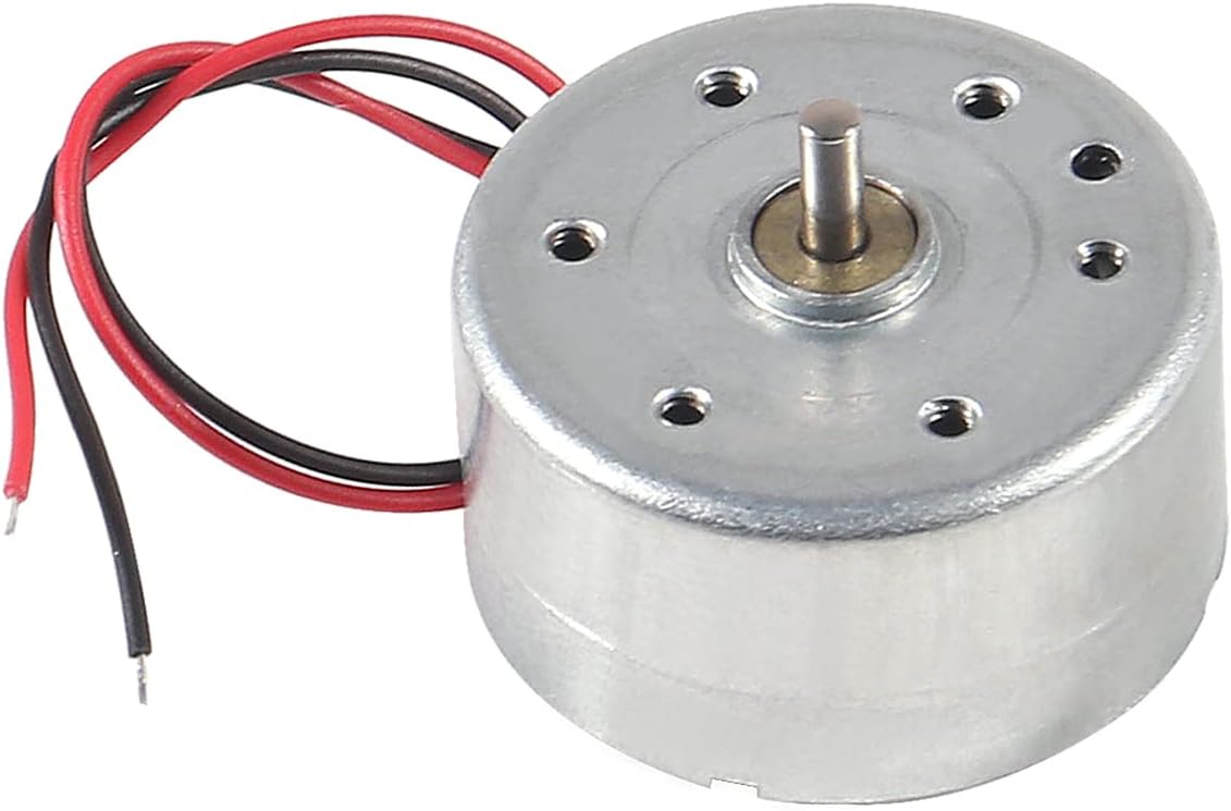 4 Pcs Flat Cylinder DC Motor 5V to 12VRC Toys High Speed (Heavy Load) Helicopter Use Project For Generate Electricity, Wind Energy Power House