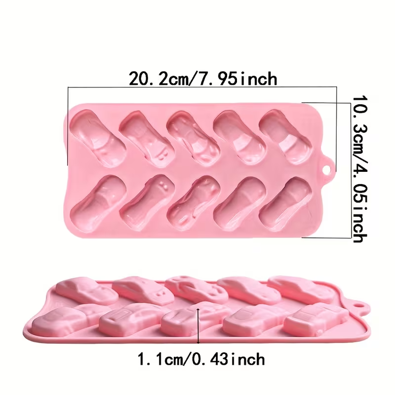 Sports Racing Car Silicone Mold for Chocolate Jelly Candy Gummies and Cake Decoration