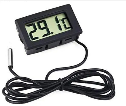 LCD Digital Thermometer Sensor Wired for Room Temperature