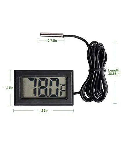 LCD Digital Thermometer Sensor Wired for Room Temperature