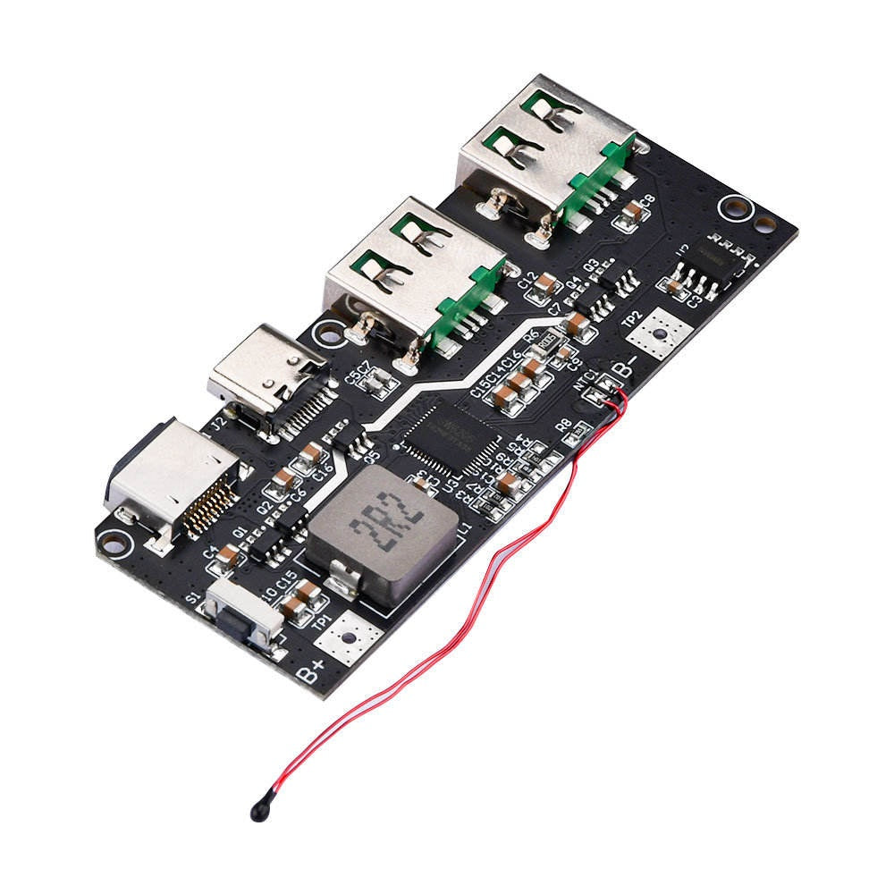 5 Port Dual USB Micro/Type-C 5V 4.5A 22.5W Mobile Power Bank 18650 Charging Module QC4.0 QC3.0 LED with NTC Temperature Protection