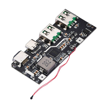 5 Port Dual USB Micro/Type-C 5V 4.5A 22.5W Mobile Power Bank 18650 Charging Module QC4.0 QC3.0 LED with NTC Temperature Protection
