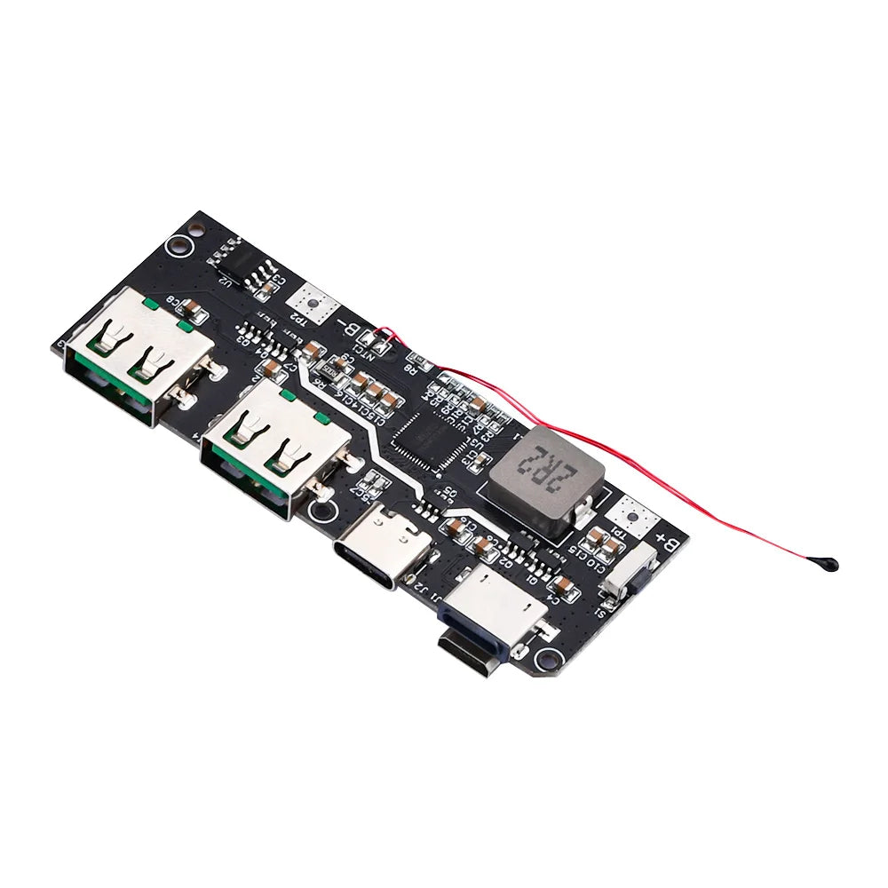 5 Port Dual USB Micro/Type-C 5V 4.5A 22.5W Mobile Power Bank 18650 Charging Module QC4.0 QC3.0 LED with NTC Temperature Protection