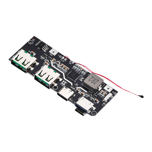 5 Port Dual USB Micro/Type-C 5V 4.5A 22.5W Mobile Power Bank 18650 Charging Module QC4.0 QC3.0 LED with NTC Temperature Protection