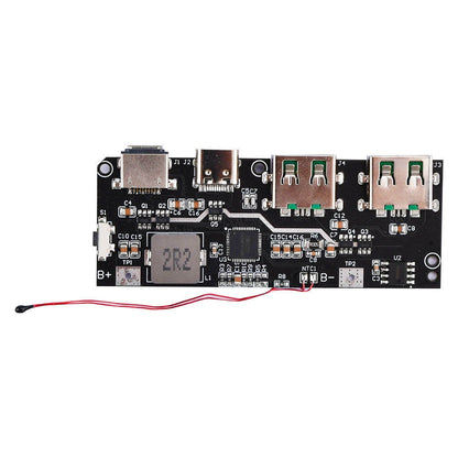 5 Port Dual USB Micro/Type-C 5V 4.5A 22.5W Mobile Power Bank 18650 Charging Module QC4.0 QC3.0 LED with NTC Temperature Protection