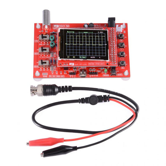 DSO138 2.4″ TFT Handheld Pocket-size Digital Oscilloscope Kit DIY Parts Electronic Learning Set Soldered