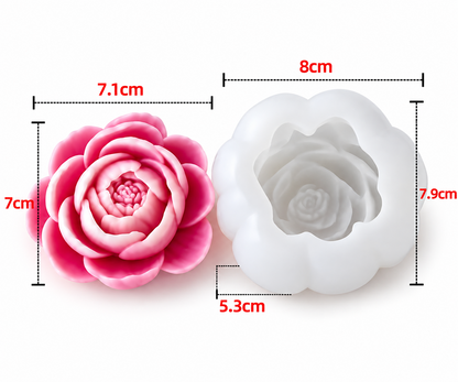 3D Peony Flower Silicone Candle Mold for Soap Home Decor Wedding Decorations & Gifts