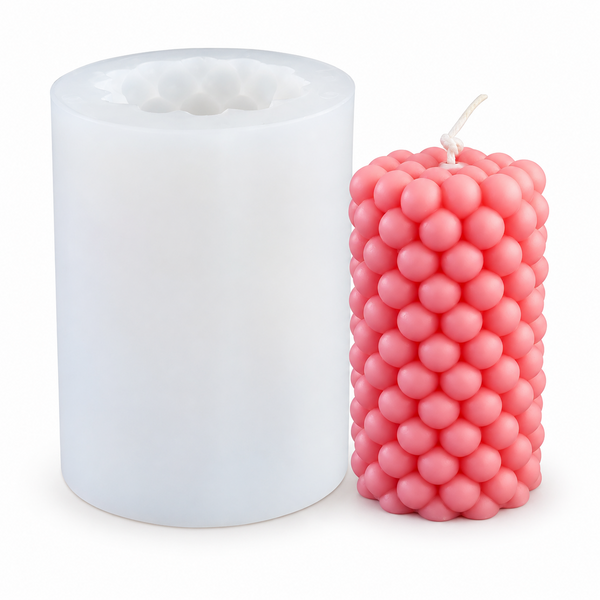Bubble Pillar Candle Silicone Mould for DIY Bubble Candles Decorative Crafts and Home Décor