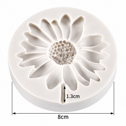 3D Sunflower Silicone Mould for Fondant Chocolate Cake Decoration and DIY Floral Crafts