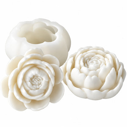 3D Peony Flower Silicone Candle Mold for Soap Home Decor Wedding Decorations & Gifts