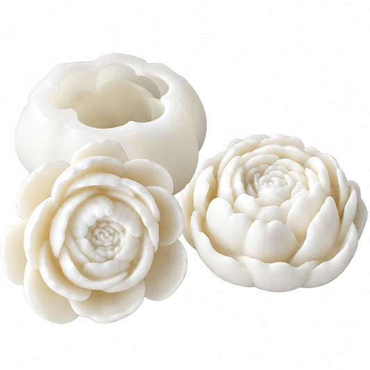 3D Peony Flower Silicone Candle Mold for Soap Home Decor Wedding Decorations & Gifts