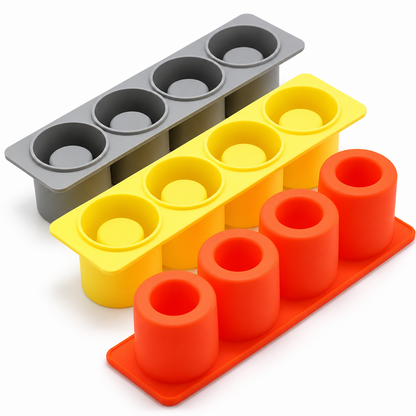 4 Cavity Round Silicone Mould for Mini Planters Candle Making Resin Art and DIY Craft Projects