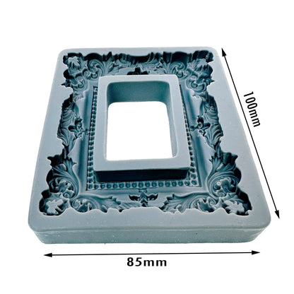 Ornate Baroque Frame Silicone Mold for Cake Decoration Fondant Chocolate Soap