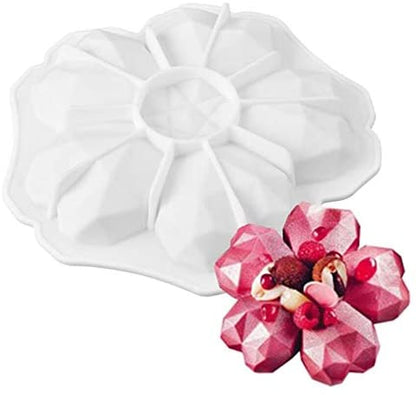 3D Flower Petal Silicone Mould Chocolate Jelly Pudding Pastry Candy