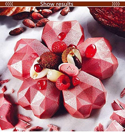3D Flower Petal Silicone Mould Chocolate Jelly Pudding Pastry Candy