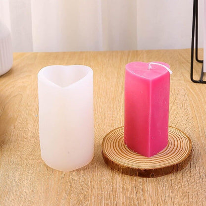 Heart Top Pillar Silicone Candle Mold Decorative Candles Home Decor & Handmade Crafts