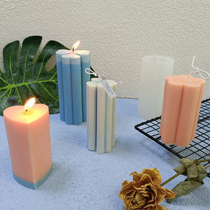 Heart Top Pillar Silicone Candle Mold Decorative Candles Home Decor & Handmade Crafts