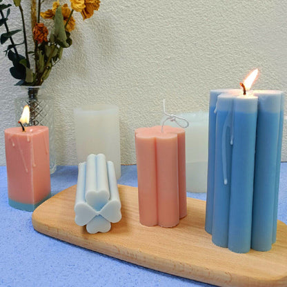 Heart Top Pillar Silicone Candle Mold Decorative Candles Home Decor & Handmade Crafts