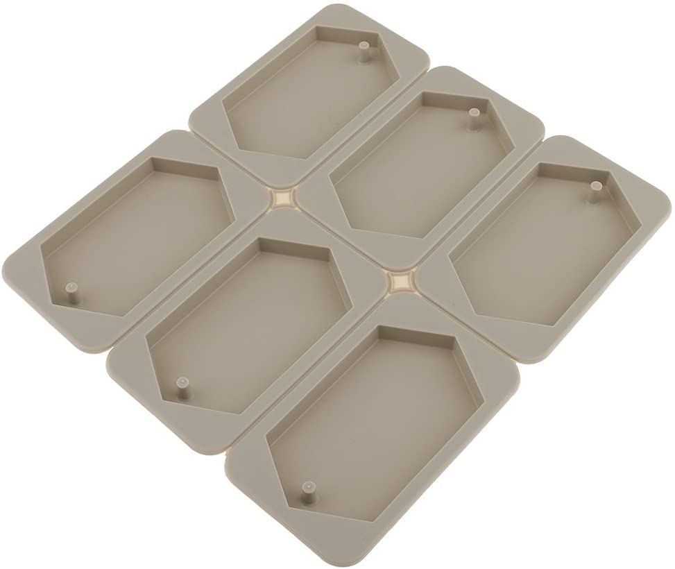 6 Cavity Hexagon Silicone Mould for Wax Sachets Soap Bars Fragrance Tablets and DIY Crafts