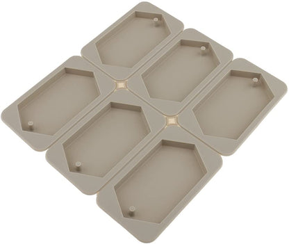 6 Cavity Hexagon Silicone Mould for Wax Sachets Soap Bars Fragrance Tablets and DIY Crafts