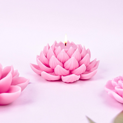 3D Lotus Flower Silicone Candle Mould for Candle Making Soap Resin Art & DIY Crafts
