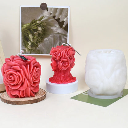 Rose Flower Silicone Candle Mold DIY Candles Wax Soap Resin & Home Décor