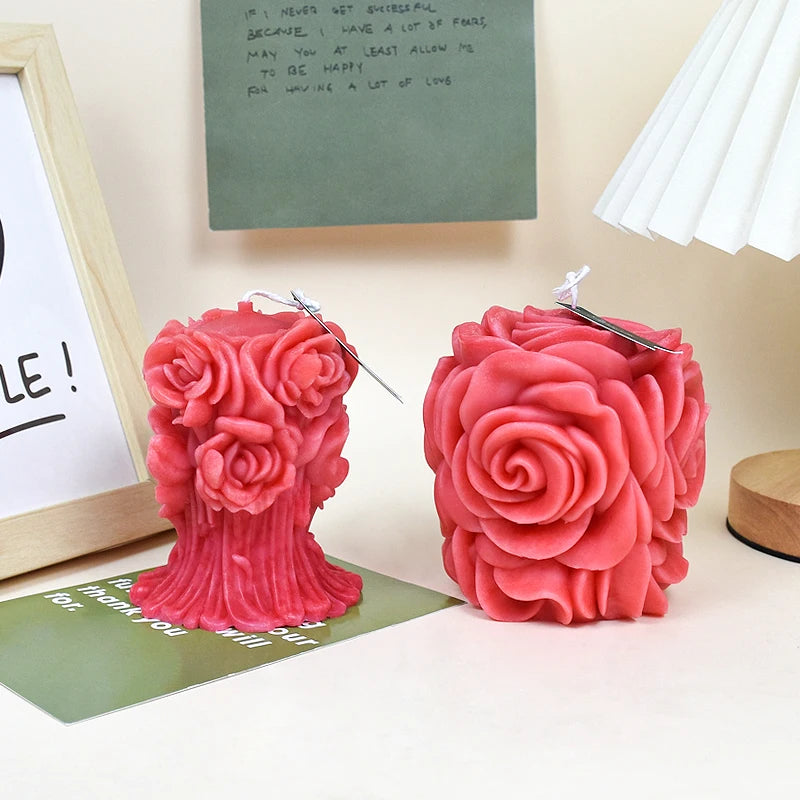Rose Flower Silicone Candle Mold DIY Candles Wax Soap Resin & Home Décor
