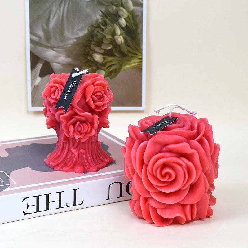 Rose Flower Silicone Candle Mold DIY Candles Wax Soap Resin & Home Décor