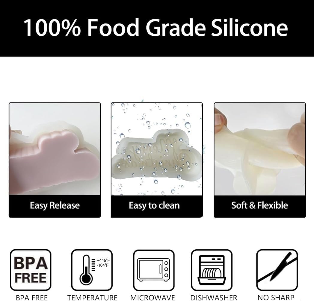 Merry Christmas Cursive Italic Mould, White Christmas Candle Mould