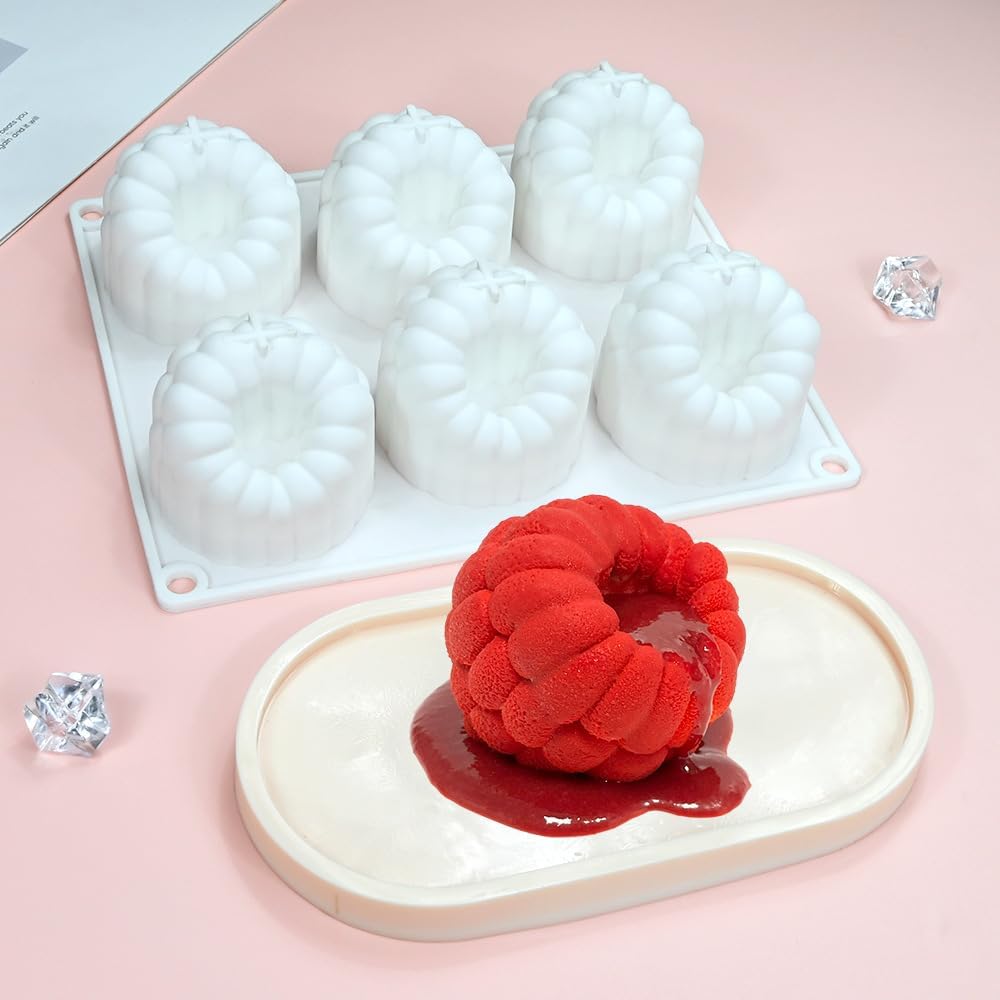 6 Cavity Raspberry Shape Silicone Mould Dessert Mold for Chocolate Jelly Pudding