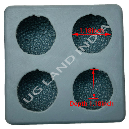 3D 4 Cavity Moti Chur Laddu/Laddoo Silicone Candle Mold Indian Sweet Desert for Diwali FOOD GRADED MOLD for (20- 25gm)