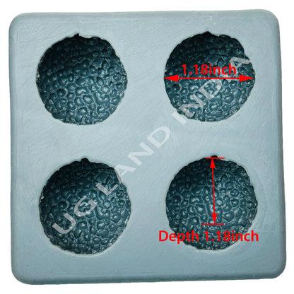 3D 4 Cavity Moti Chur Laddu/Laddoo Silicone Candle Mold Indian Sweet Desert for Diwali FOOD GRADED MOLD for (20- 25gm)